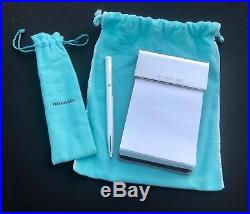 Tiffany & Co. Sterling Silver Notepad and T-Clip Pen