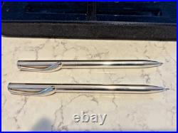 Tiffany & Co. Sterling Silver Pen & Pencil Set 925 Streamlined Swoosh clip +Case