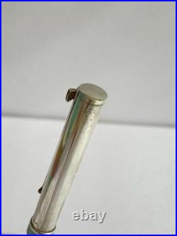 Tiffany & Co. Sterling Silver T-Clip Ballpoint Pen Tiffany Blue Enamel Band