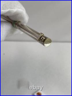 Tiffany & Co. Sterling Silver T-Clip Ballpoint Pen Tiffany Blue Enamel Band