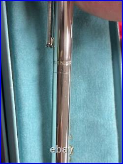 Tiffany & Co Sterling Silver T Clip Ballpoint Pen With Original Bag And Box