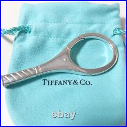 Tiffany & Co. Sterling Silver key chain key ring Tennis Racket silver 925 rare