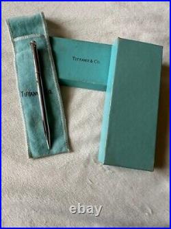 Tiffany & Co Sterling T-clip Mechanical Pen with cover and box