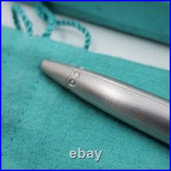 Tiffany & Co. Streamerica Ballpoint Pen Sterling Silver 925 With Pouch & box