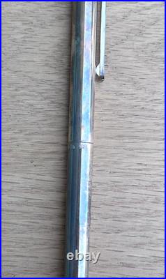 Tiffany & Co. T&C T Shaped Clip Sterling Silver 925 Ballpoint Pen with Box & Pouch
