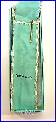 Tiffany & Co. T-Clip 14K Gold + Sterling Silver Ball Point Pen, Exclnt Cond