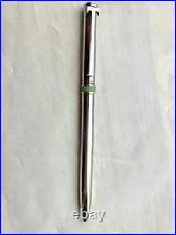 Tiffany & Co. T-Clip Ball Point Pen Sterling Silver 925 Chrome Trim Japan Used