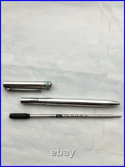 Tiffany & Co. T-Clip Ball Point Pen Sterling Silver 925 Chrome Trim Japan Used Tiffany & Co. T-Clip Ball Point Pen Sterling Silver 925 Chrome Trim Japan Used