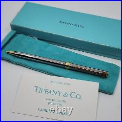 Tiffany & Co T-Clip Ballpoint Pen Gold & Silver