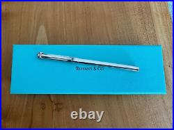 Tiffany & Co T-Clip Sterling Silver Square Design Ball Pen