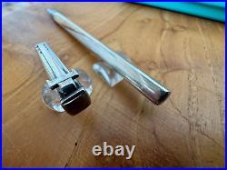 Tiffany & Co T-Clip Sterling Silver Square Design Ball Pen