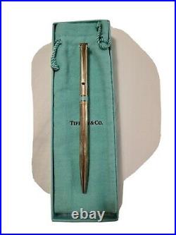 Tiffany & Co T-clip Sterling Silver Ballpoint Pen Twist Open Pristine Condition
