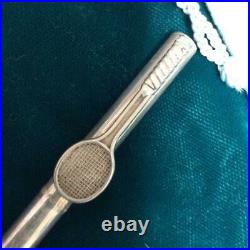 Tiffany & Co. Tennis Racket Ballpoint Pen Vintage Sterling Silver with Cloth Bag