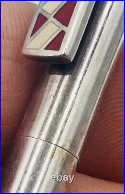 Tiffany & Co. Vintage Sterling Silver Enamel American Flag Ballpoint Pen