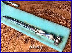 Tiffany & Co. Vintage Sterling Silver Ribbon Clip Ballpoint Pen