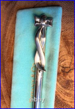 Tiffany & Co Vintage Sterling Silver Ribbon Clip Ballpoint Pen