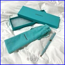 Tiffany Diamond Texture Purse Pen Ballpoint Pen Tiffany Blue USED