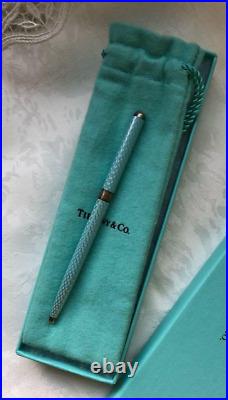 Tiffany Diamond Texture Purse Pen Ballpoint Pen Tiffany Blue USED