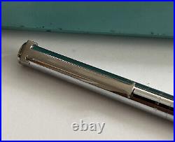 Tiffany Executive T Clip Silver Ballpoint Pen Pouch Original Box Ball Point Pen