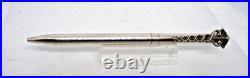 Tiffany Sterling Silver Ball Pen with Caduceus emblem on clip-working