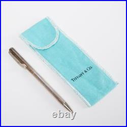 Tiffany and Co Elsa Peretti Sterling Silver Ballpoint Pen w Blue Dustbag 5.25l