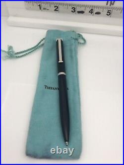 Tiffany co. Ballpoint pen Sterling Silver Black Enamel Made In Germany