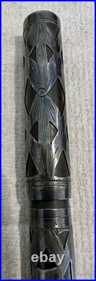 Ultra Rare Waterman 455 Sterling Silver Overlay Fountain Pen 1925