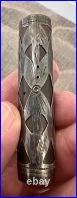 Ultra Rare Waterman 455 Sterling Silver Overlay Fountain Pen 1925