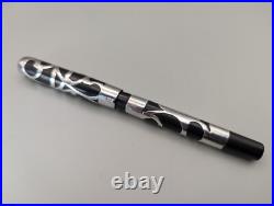 VERY RARE Salz Sterling Silver Filigree Eye Drpper Fountain Pen 14K Nib