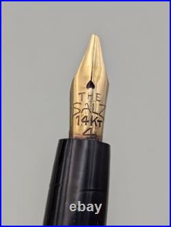 VERY RARE Salz Sterling Silver Filigree Eye Drpper Fountain Pen 14K Nib