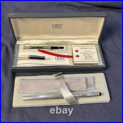 VINTAGE CROSS FOUNTAIN PEN STERLING SILVER 14k Medium NIB AT Personalized