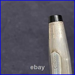 VINTAGE CROSS FOUNTAIN PEN STERLING SILVER 14k Medium NIB AT Personalized