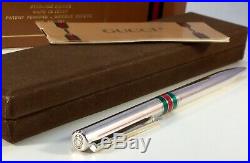 VINTAGE GUCCI 925 STERLING SILVER INK PEN 1978 WithORIGINAL BOXES COLLECTIBLE
