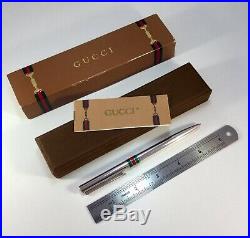 VINTAGE GUCCI 925 STERLING SILVER INK PEN 1978 WithORIGINAL BOXES COLLECTIBLE