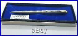 VINTAGE PARKER 75 Sterling Silver 925 Cisele Ballpoint Pen Made In USA NIB