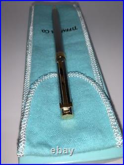 VINTAGE TIFFANY & CO PEN SILVER WITH GOLD MARKED BUSINESS WEEK-With BOX & DUSTBAG