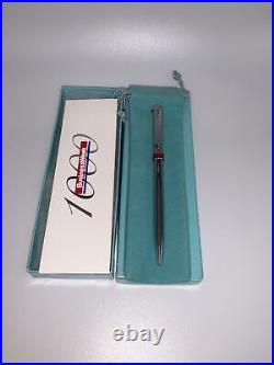 VINTAGE TIFFANY&CO SILVER PEN WithRED BAND MARKED1000 WithBOX & DUSTBAG