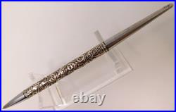 VNTG 6.75 925 Sterling Silver Repousse TRIBES of ISRAEL Ballpoint Desk Pen