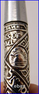 VNTG 6.75 925 Sterling Silver Repousse TRIBES of ISRAEL Ballpoint Desk Pen