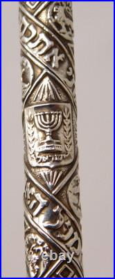 VNTG 6.75 925 Sterling Silver Repousse TRIBES of ISRAEL Ballpoint Desk Pen