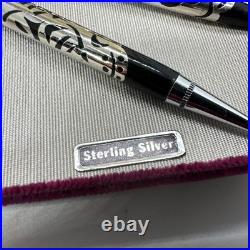 VTG Sterling Silver Inlay Mech. Pencil Pen Comet By Windsor Cufflink Tie Clip