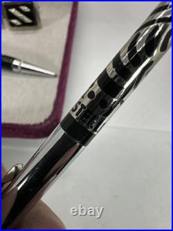 VTG Sterling Silver Inlay Mech. Pencil Pen Comet By Windsor Cufflink Tie Clip