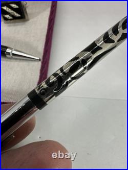 VTG Sterling Silver Inlay Mech. Pencil Pen Comet By Windsor Cufflink Tie Clip