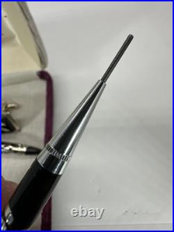 VTG Sterling Silver Inlay Mech. Pencil Pen Comet By Windsor Cufflink Tie Clip