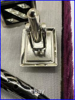 VTG Sterling Silver Inlay Mech. Pencil Pen Comet By Windsor Cufflink Tie Clip