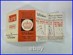 VTG Sterling Silver Inlay Mech. Pencil Pen Comet By Windsor Cufflink Tie Clip