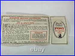 VTG Sterling Silver Inlay Mech. Pencil Pen Comet By Windsor Cufflink Tie Clip