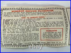 VTG Sterling Silver Inlay Mech. Pencil Pen Comet By Windsor Cufflink Tie Clip