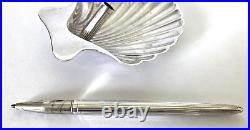 VTG TIFFANY & CO STERLING SILVER PEN With SHELL PEN TRAY / HOLDER
