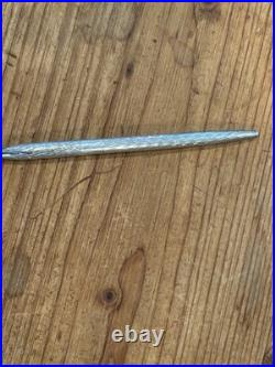 VTG Tiffany & Co Germany Sterling Diamond Pattern Pen Works + Key HolderSterling
